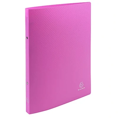 Bild av Exacompta ref. 54194SE set med 5 OPAK flexibla pärmar 2 runda ringar, diameter 15 mm rygg 20 yttermått: 32 x 25 cm A4 filformat färg: rosa