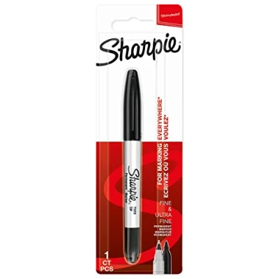 Bild av Sharpie Twin Tip permanent märkpenna Fin och ultrafin spets Svart 1 stycken