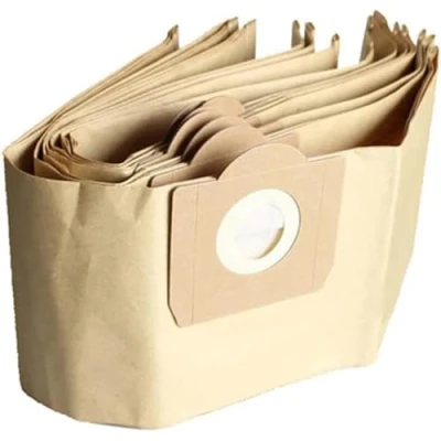 Bild av Paket med 5 dammsugarpåsar för Kärcher WD3 WD 3 påsar premium NT20 NT25 NT30 MV1 MV3 WD3, A2204, A2534, WD3200, WD3500P. KAR69591300 Kaercher dammpåse