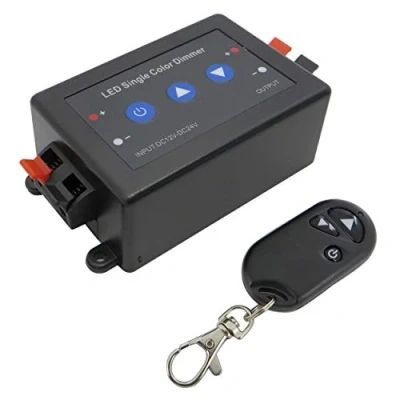 Bild av PB Versand LED trådlös dimmer/strömbrytare 12 V DC med fjärrkontroll kontrollpanel för alla dimbara lampor kontakt och uttag (med kabelterminaler)