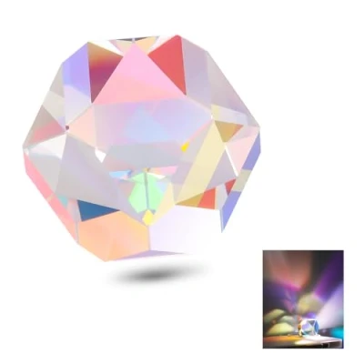 Bild av Neewer 20 mm K9 kristall polyhedronprisma, färg HD optisk glaskub, RGB dispersionsprisma kub, fasetterad prisma för fotografi, dekoration, fysik ljusspektrumutbildning, CY004