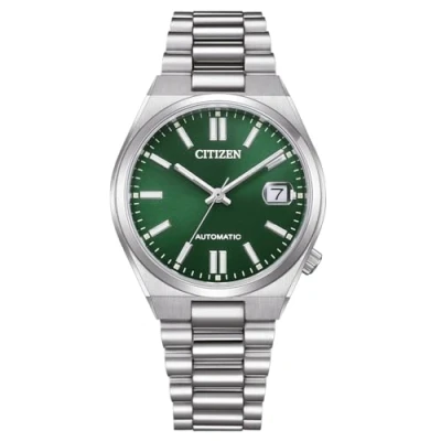 Bild av CITIZEN damklocka automatisk med länkband i rostfritt stål 37 mm safirglas datum isblå NJ0200 olika varianter, silver, Modern