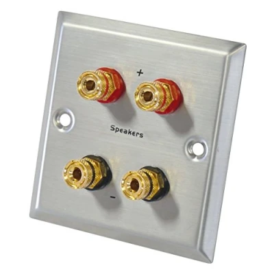 Bild av Dynavox Double Loudspeaker Wallplate Silver