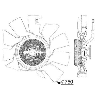 Bild av MAHLE ORIGINAL CFF 528 000P Fläktar 750mm elektronisk