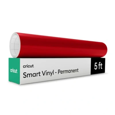 Bild av Cricut Smart Vinyl Permanent, Röd, 13&quot; x 1,5 m Bulk (1)