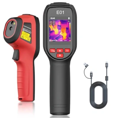 Bild av HIKMICRO E01 värmekamera SuperIR 240 x IR upplösning handhållen infraröd kamera Värmebildbehandling 20Hz uppdateringsfrekvens, kompakt med laserpekare, 20C till 400C