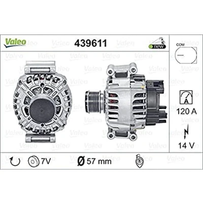 Bild av VALEO 439611 Alternateur 14V 120A MERCEDES BENZ: Classe C Break, Berline, CLC
