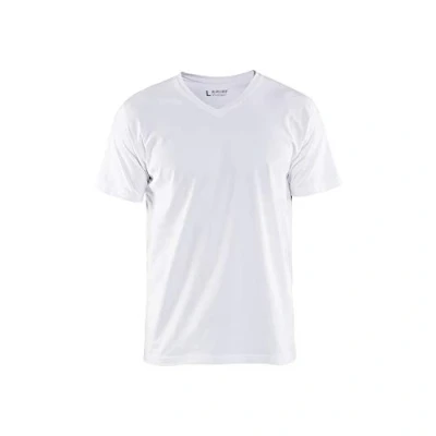 Bild av T SHIRT 3360 1029 V RINGAD VIT L Beijerbygg Byggmaterial