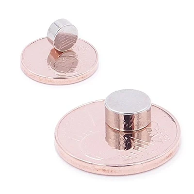 Bild av Brudazon 10 minidolmagneter 6 x 3 mm N52 starkaste nivå neodymmagneter superstark kraftmagnet för modelltillverkning, foto, whiteboard, kylskåp, hantverk liten, rund och extra stark