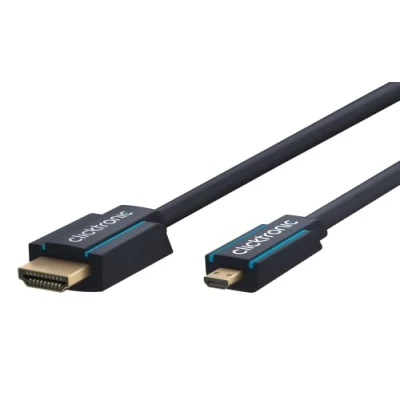 Bild av Clicktronic 70329 vardaglig mikro HDMI adapterkabel med Ethernet, 3 m längd