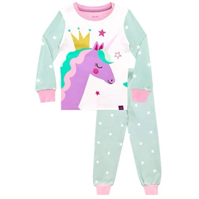 Bild av Harry Bear flickor enhörning pyjamas mysande passform, Rosa, 18 24 Months