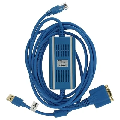 Bild av vhbw USB programmeringskabel kompatibel med styrsystem Allen Bradley MicroLogix 1747 L512, L513, L514, L521, L522 ersättning för UIC