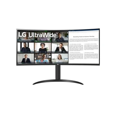 Bild av LG UltraWide™ 34WR55QK B 34 tum ultrabred PC skärm VA panel QHD upplösning (3 440 x 1 440), 5ms GtG 100Hz, HDR 10, sRGB 90% (CIE1931), lutningsbar, höjdjusterbar, porträttläge