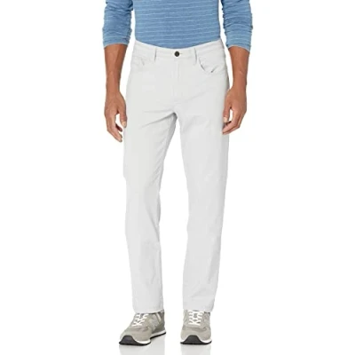 Bild av Amazon Essentials Herr rak passform 5 fickors komfort stretch chinos byxa (tidigare Goodthreads), ljusgrå, 28 B x 30 L