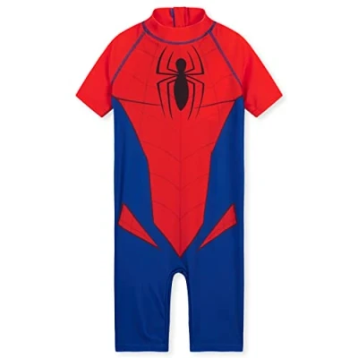 Bild av Marvel baddräkt barn pojkar Spiderman Avengers i ett stycke kortärmad badmode badkläder sommarkläder 310 år, Röd/blå Spiderman, 4 5 år