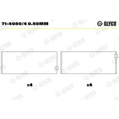 Bild av Vevstakslager GLYCO 71 4080/4 0.50mm