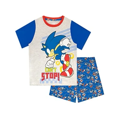 Bild av Sonic The Hedgehog Pojkar Pyjamas Blå 140