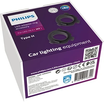 Bild av Philips Bilotiv lighting adapterring H7 LED typ H, lamphållare för Ultinon Pro6000 LED, svart