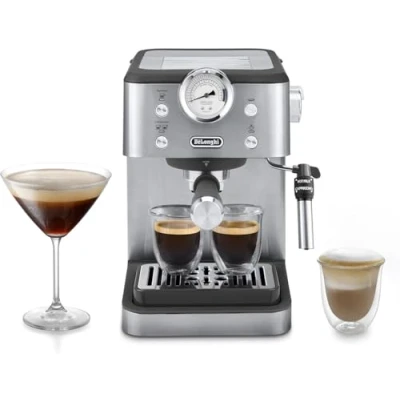 Bild av De&#039;Longhi Manuell kaffebryggare Stilosa EC260.W, 15 bar tryck, cappuccinosystem, automatisk avstängning, kompatibel med ESE kuddar, 2 våningsbehållare, kapacitet 1 l, vit