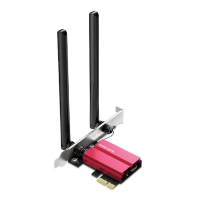 Bild av Mercusys TP Link MA86XE V2 PCIe adapter AXE5400Mbps Wi Fi 6E Bluetooth 5.3 chipset, Intel 6E, WPA3, MU MIMO, OFDMA, Fast PC WiFi kort, Tri Band hastighet, stöder Windows 10, 11