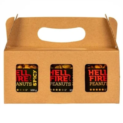 Bild av I LOVE SPICY Hellfire Peanuts Presentset 3 x 100 g Kryddiga Jordnötter Med Habanero, Trinidad Scorpion &amp; Carolina Reaper För Chiliälskare Hetta 5/5