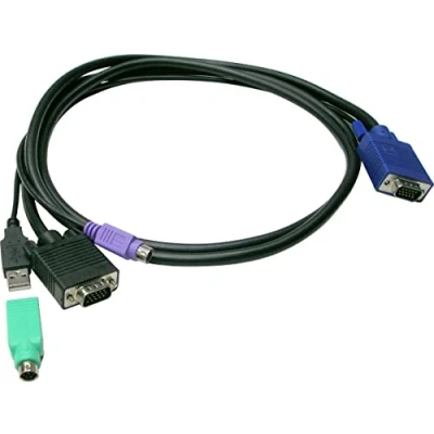 Bild av LevelOne ACC 3202 keyboard / video mouse (KVM) cable kit HD 15 (VGA) to USB PS/2 3 m