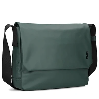 Bild av Två unisex messengerväska Cargo CA130 vattentät axelväska 6 liter justerbar axelrem magnetisk stängningsklaff vadderad laptopfack bra inredning, Tall, 33 x 26 14 cm, Klassisk