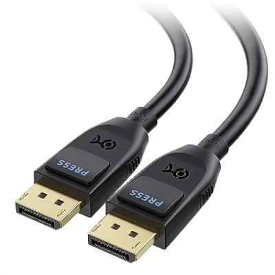 Bild av Cable Matters VESA certifierad DisplayPort 2.1 kabel 1 m/3,3 fot, stöder 40 Gbps DP40 8K 60Hz, 4K 144Hz i svart med FreeSync, G SYNC och HDR för spelskärm, PC, RTX 4080/4090, RX 7900 mer