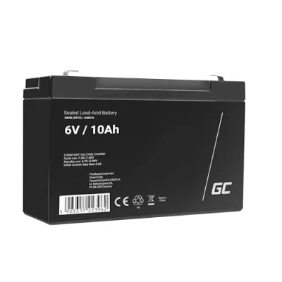 Bild av Green Cell® AGM 6 V 10 Ah batteri VRLA blybatteri ersättningsbatteri gelbatteri batterisäker obemannad leksak elektriska leksaker larm nödström barnfordon barnfyrhjuling