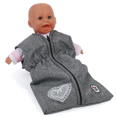Bild av Bayer Chic 2000 792 76 Born docksovsäck för babydockor upp till 55 cm, dockkläder, 38 år, docktillbehör, jeansgrå
