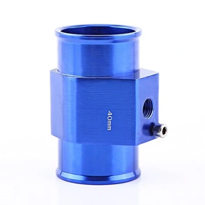Bild av Universell vattentemperatursensor adapter bil aluminium vattentemperatur gemensam rör slang temperatursensor blå (40 mm)