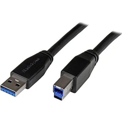 Bild av StarTech.com 10 m aktiv USB 3.0 A till B kabel anslutningskabel 3.1 Gen 1 (5 Gbit/s)