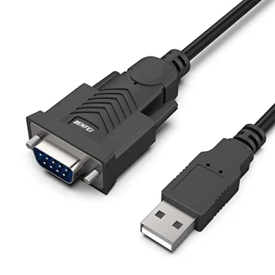 Bild av USB till seriell kabel, BENFEI RS 232 hane adapter (9 stift) DB9, Prolific chipset, Windows 10/8.1/8/7, Mac OS X 10,6 och senare, 1,8 meter