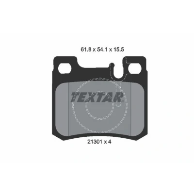 Bild av TEXTAR 2130103 Jeu de plaquettes frein préparé pour indicateur d&#039;usure MERCEDES BENZ: Classe C Berline, W124 190