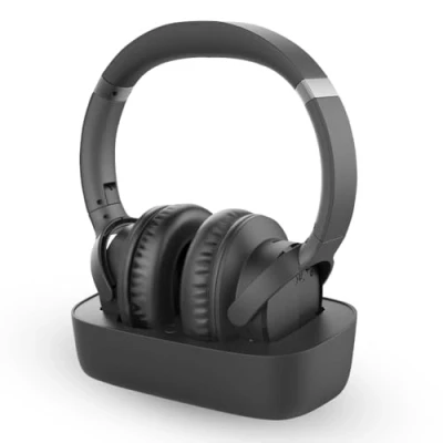 Bild av Avantree Ensemble Trådlöst headset för TV och sändare Bluetooth Laddningsstation Universal kompatibel (RCA AUX optik), 35 timmars batteritid, ljud med låg latens