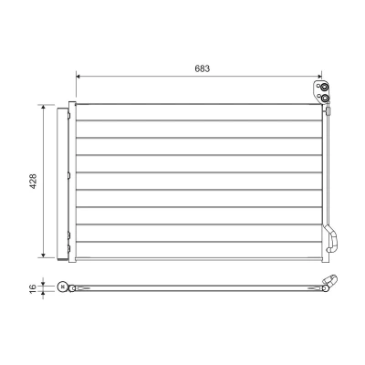 Bild av Kondensor, klimatanläggning, tesla model x, 104849900B, 1048499 00 B, 104849900C, C