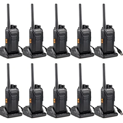 Bild av Retevis RT27 Walkie Talkies, PMR446 Licensfri 16 kanaler VOX CTCSS/DCS, Talkies uppladdningsbara med USB laddningsbas, Talkie för skolan, restaurang, lager osv (10 pack, svart)…
