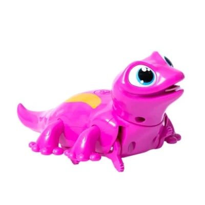 Bild av Animagic Lets Go Gecko Pink Din skyndande skrämmande bästa vän Interaktiv Walking Pet med över 50 Ljus och ljud För barn i åldern 3+
