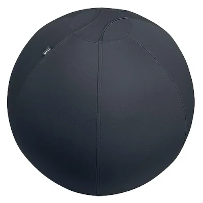 Bild av Leitz Ergo aktiv sittboll, ergonomiskt alternativ till skrivbordsstol, 75 cm diameter, inkluderar bollöverdrag i tyg, handluftpump och 2 x pluggar, serien, sammetsgrå, 65430089