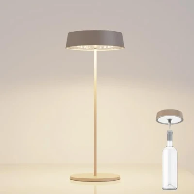 Bild av Palmina 901, LED bord dimbar, 4400 mAh trådlös, IP54 skydd, lampa för inomhus /utomhusbruk, lämplig middagar, läsning, sovrum, trädgård och mycket mer/kaki