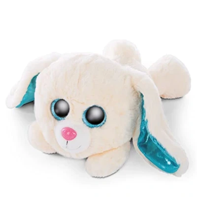 Bild av NICI Glubschis: Original Glubschis Kaninen Wolli Dot 25cm Liggande Kanin med Stora, Glittrande Ögon Fluffiga Mjukisleksaker för Goseälskare