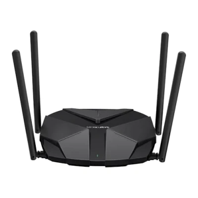 Bild av Mercusys TP Link MR85X WiFi 6 router AX3000Mbps Dual Band, 2,5 Gbps WAN port, 3 Gigabit LAN portar, 4 fasta rundstrålande antenner, WPA3, åtkomstpunktsläge, APP kontroll, stöder inte xDSL