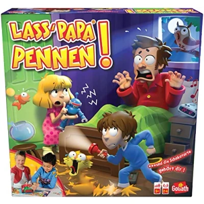 Bild av Goliath 70649 Låt Papa Pennen barnlek från 5 år och 2 till 4 spelare, brädspel för pojkar flickor fullt av spänning nöje med unika instruktioner, blå