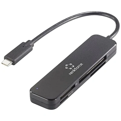 Bild av Renkforce RF PCR 230 Extern minneskortläsare USB C® (USB 3.2 Gen 1) Svart