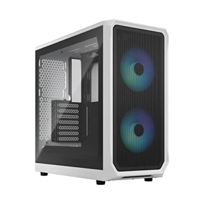 Bild av Fractal Design Focus 2 White Tempered Glass Clear Tint Mesh front Two 140 mm Aspect fans included ATX Gaming Case