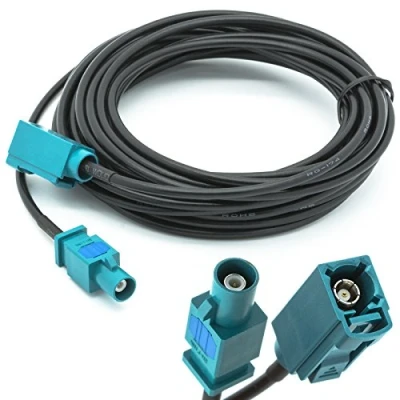 Bild av adapter Universe 5 m förlängning FAKRA kontakt till uttag antenn RG 174 typ Z kabel för universella GPS antenner
