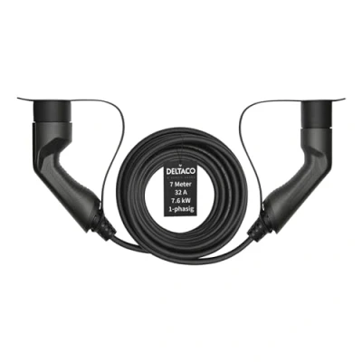 Bild av Deltaco e Charge kabel type 2 til 1 fase 32A 7m
