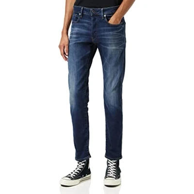 Bild av G STAR herr Jeans 3301 Regular Straight Jeans, Blå (Autentisk Faded Blue 51002 b631 a817), 24W / 28L