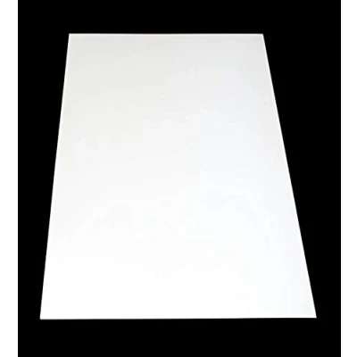 Bild av ABS platta plastplattor färg vit mått 1 000 x 490 mm tjocklek mm, ensidig skyddsfilm, högsta kvalitet