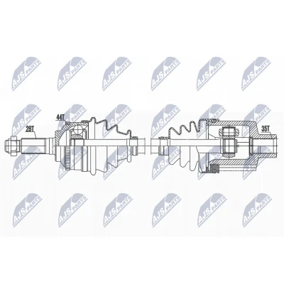 Bild av Drivaxel mazda Tribute (ep), framaxel höger, tribute, GG032550XC, GG032550XD